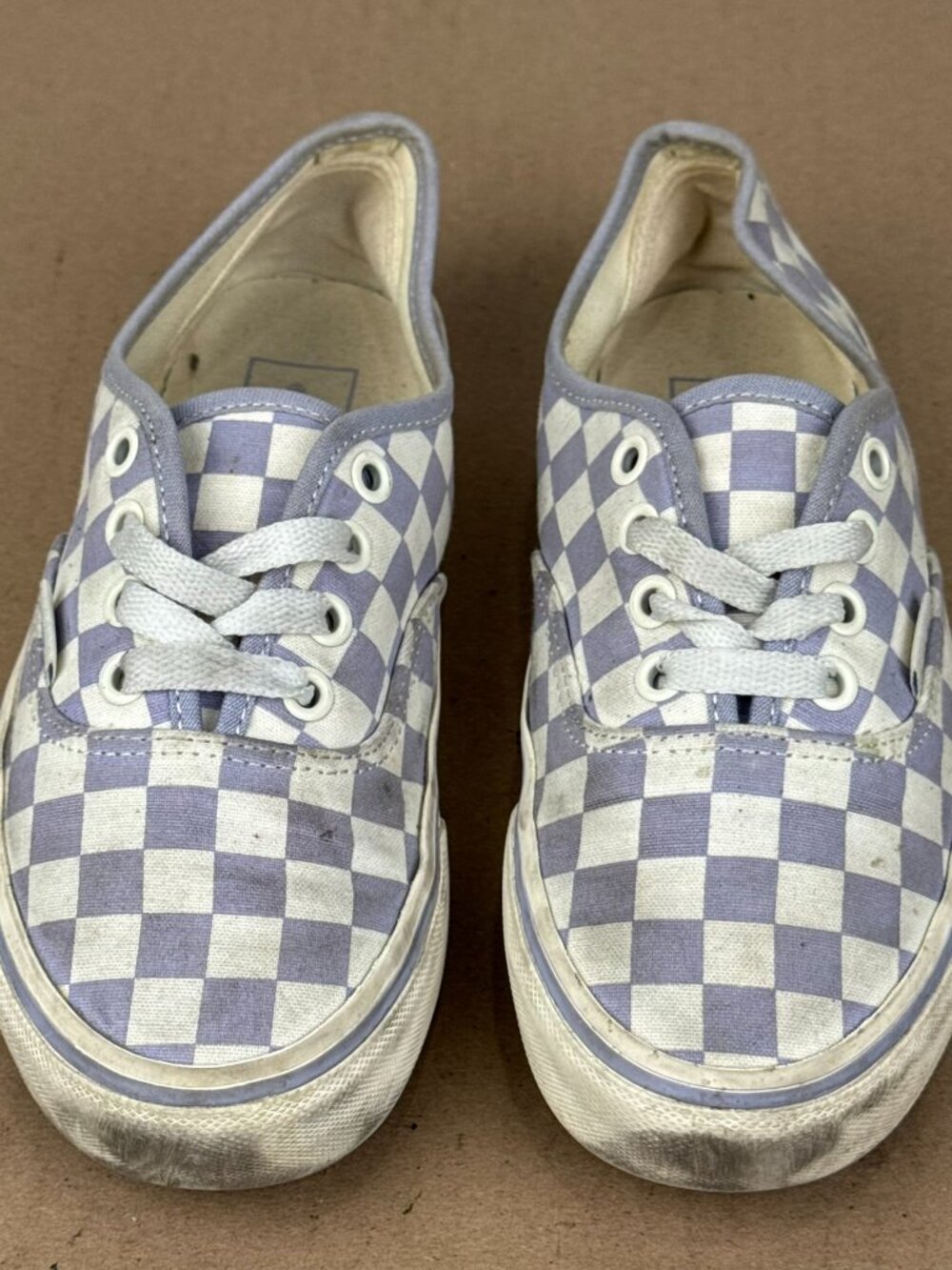 Vans Authentic Checkerboard Lavender White Sneakers Women's 5.5 Men's 4 Low Top